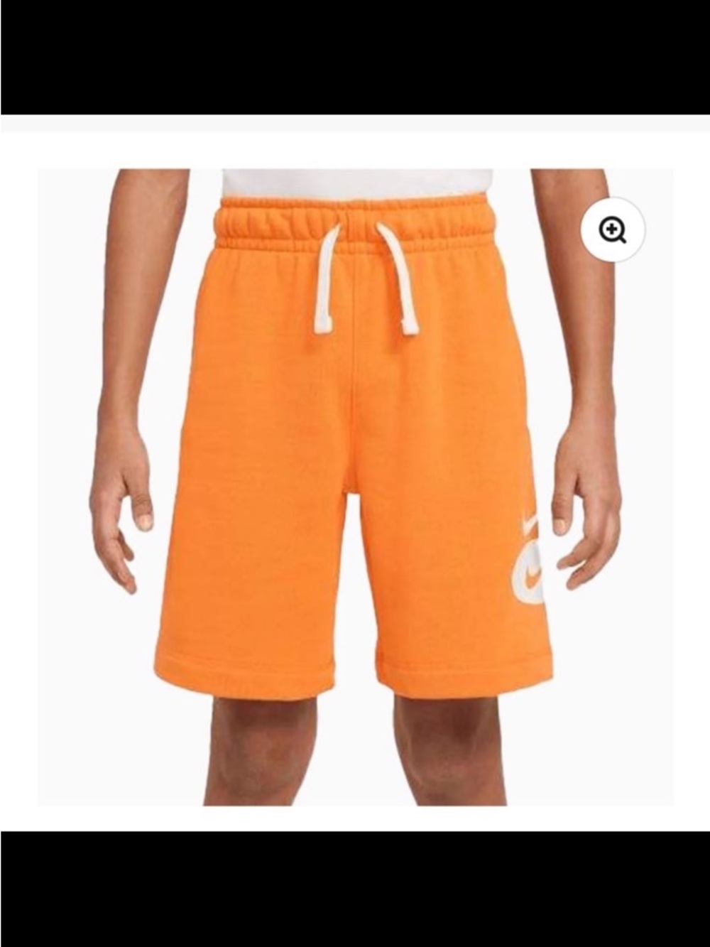 NIKE Sportswear Swoosh Core Shorts Youth Boys Orange Size Large 14/16